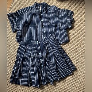 Free People Blue and White Set